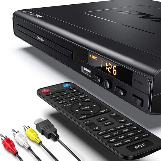 RYER DVD Speler met HDMI - Full HD - Regiovrij - USB - Met HDMI kabel van RYER