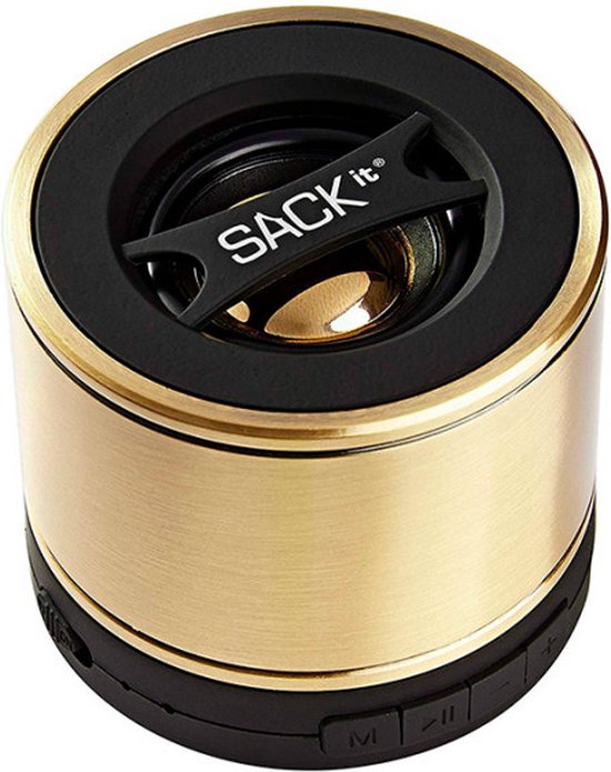 SACKit - WOOFit S - Bluetooth Speaker - Draadloos - Design - Brass - Limited Edition van SACKit