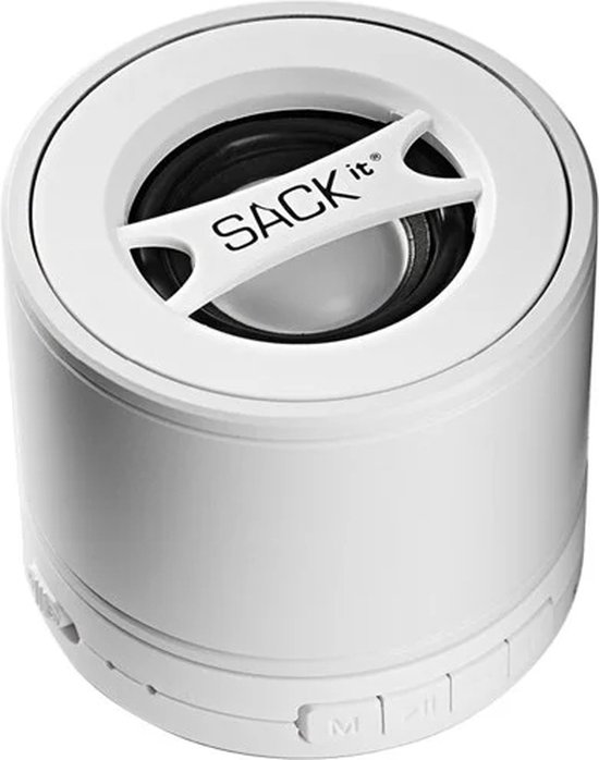 SACKit - WOOFit S - Bluetooth Speaker - Draadloos - Design - Snow White - Wit van SACKit
