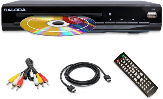 Salora DVDPLAYER33 - DVD speler met HDMI - Full HD - Speelt DVD, CD & VCD - USB voor films en foto's - Incl. afstandsbediening - Zwart