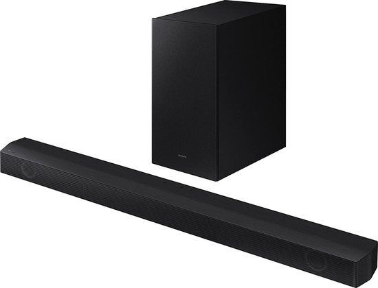 Samsung HW-B540 Soundbar Zwart Bluetooth, Incl. draadloze subwoofer, USB - Samsung HW-B540 2.1-kanaals B-soundbar, Dolby 2.0 en DTS Virtual: X, Adaptive Sound Lite, Game Mode [2022] van Samsung