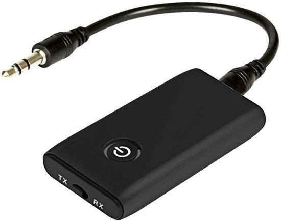 Sander Shop Bluetooth-adapter audio 5.0 twee-in-één draadloze zender ontvanger Bluetooth-zender adapter met 3,5 mm audiokabel voor MP3/MP4 headset HiFi luidspreker radio auto TV PC laptop tablet