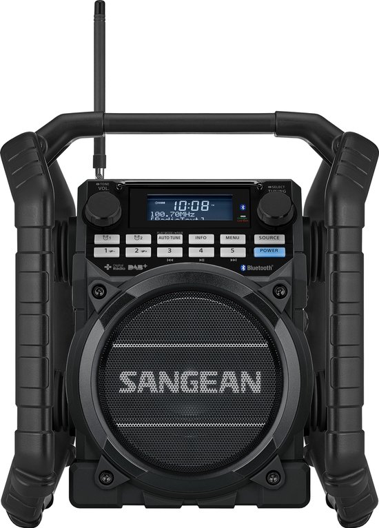 Sangean U-4 DBT+ - Bouwradio met Bluetooth - Werfradio met DAB+ en FM - Zwart van Sangean