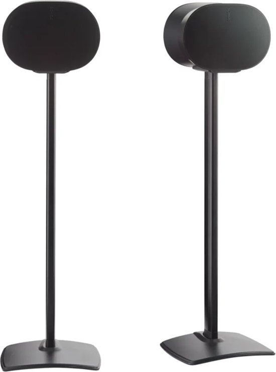 Sanus WSSE32-B2 fixed speaker stand - luidsprekerstandaard - optimale luisterhoogte - kabelbeheer - geschikt voor Sonos ERA 300 - 2 stuks (paar) - Zwart van Sanus