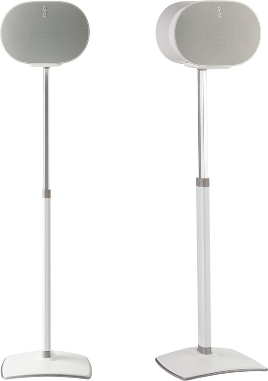 Sanus WSSE3A2-W2 adjustable speaker stand - verstelbaar in hoogte - luidsprekerstandaard - optimale luisterhoogte - kabelbeheer - geschikt voor Sonos ERA 300 - 2 stuks (paar) - Wit
