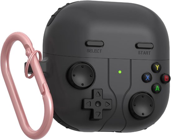 Schattig, grappig, cartoon, siliconen, beschermhoesje met sleutelhaak, donkergrijs