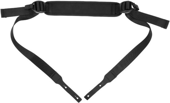 Schouderriem Nylon - Draagriem Speaker - Muziek Onderweg - Speciaal Ontworpen - 125 cm x 45 cm - Zwart