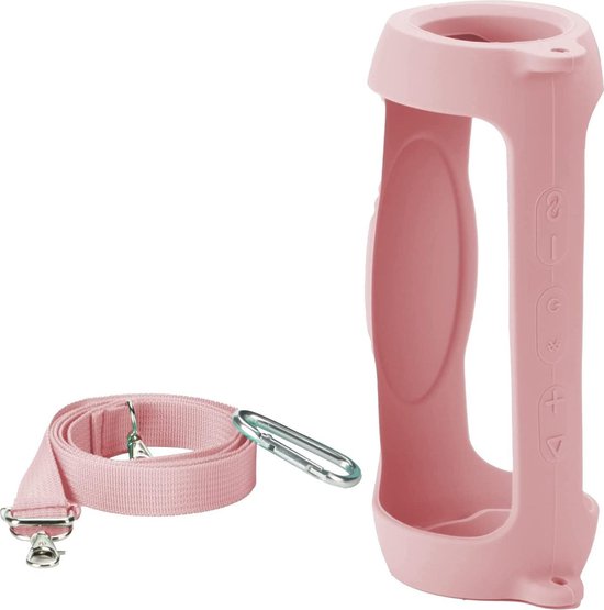 Selwo™ Siliconen hoes draagtas case geschikt voor JBL Charge 5 luidsprekers (roze) van Merkloos