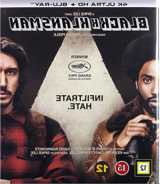 SF Studios BlacKkKlansman Blu-ray 4K Ultra HD Anglais