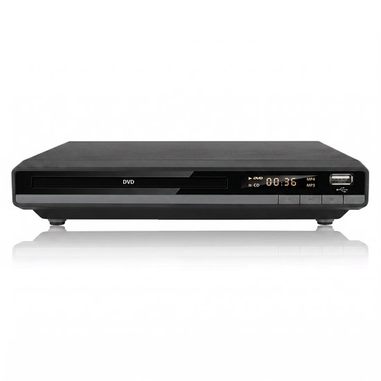SHANNA DVD Speler met HDMI & AV Uitgang - Full HD Upscaling - 1080p - Regiovrij - Met Onderbroken Afspeelgeheugen - Inclusief Afstandsbediening - DVD en CD Speler - USB Ondersteuning