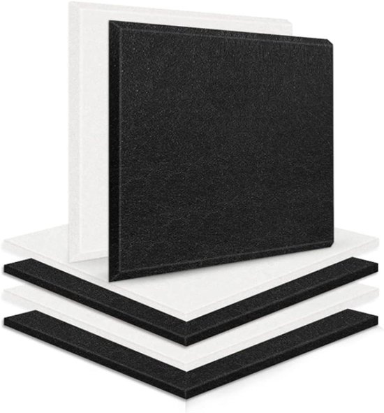SHAPOKY 6 Pcs Acoustic Panels High Density Soundproof Wall Panels, Sound Absorbing Tiles for Recording Studio, Ceiling, Office, etc