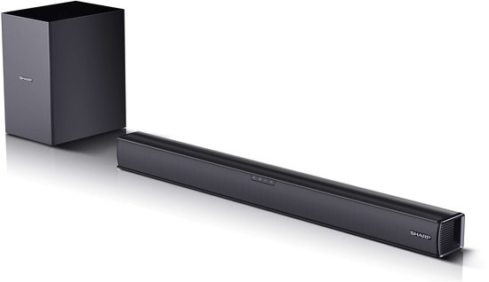 Sharp HT-SBW182 2.1 Soundbar - draadloze subwoofer - bluetooth - 160 Watt - zwart