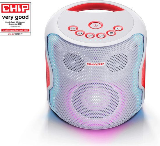 Sharp PS-919(WH) - 2.1 Partyspeaker - 130 Watt - wit van Sharp