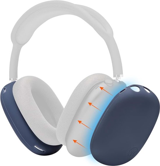 ShellZ Max – Beschermende Buitenste Schelpen Compatibel met AirPods Max 1 & 2 van Wicked Cushions | Van Premium Siliconen | Blauw
