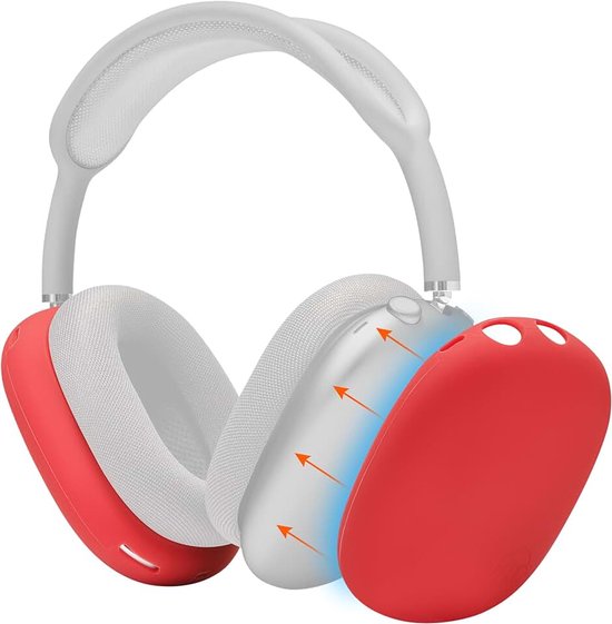 ShellZ Max – Beschermende Buitenste Schelpen Compatibel met AirPods Max 1 & 2 van Wicked Cushions | Van Premium Siliconen | Rood