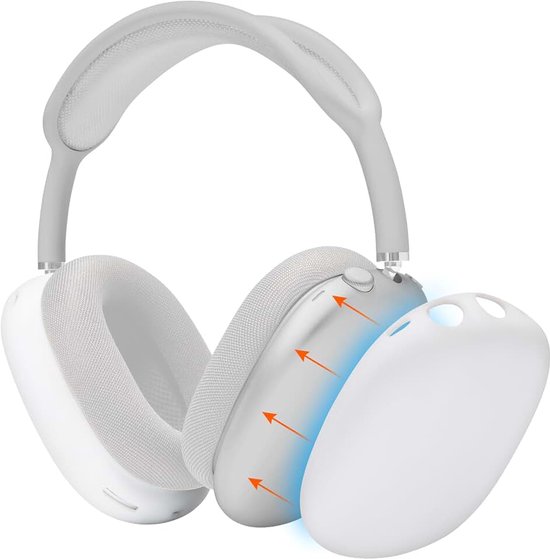 ShellZ Max – Beschermende Buitenste Schelpen Compatibel met AirPods Max 1 & 2 van Wicked Cushions | Van Premium Siliconen | Wit
