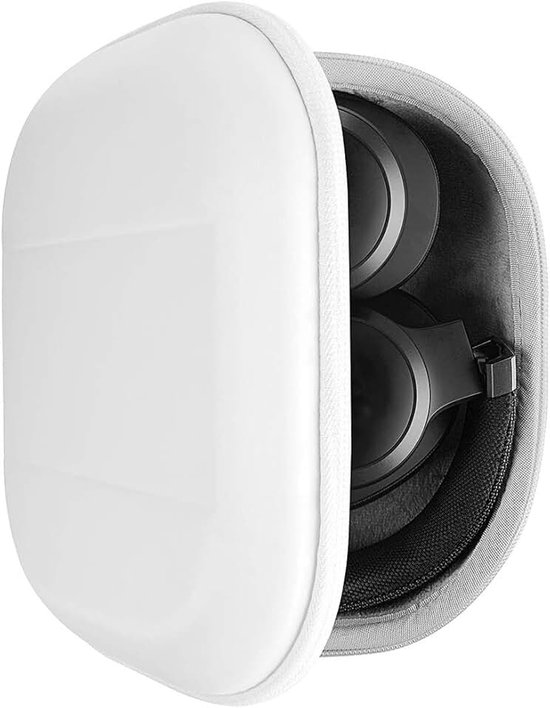Shield hoofdkoptelefoonhoes, compatibel met JBL TUNE 770NC/760NC/720BT/710BT, Live 500BT, Tour ONE M3 – vervangende harde schaal reisetui met kabelopslag (Wit)