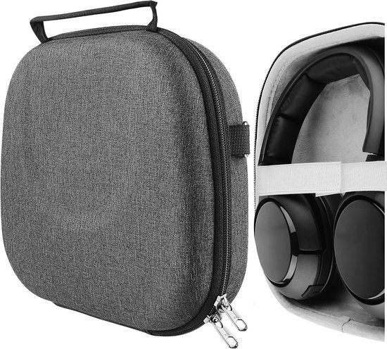 Shield hoofdtelefoonhoes compatibel met Arctis Nova 3X/5/Pro Wireless X, vervangende harde schaal reisetui met kabelopslag (donkergrijs)