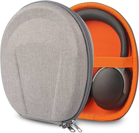 Shield hoofdtelefoonhoes compatibel met Bose QuietComfort, QCUltra, 700, QC45, QC35II, QC35 Gaming, QC35, QC25 hoes, vervangende harde reistas met kabelopslag (bruin)