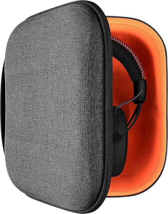 Shield Hoofdtelefoonhoes, compatibel met Hyperx CloudXStingerCore, CloudIII, CloudII, CloudStingerCore-hoes, vervangende harde reisdraagtas met kabelopslag (donkergrijs)