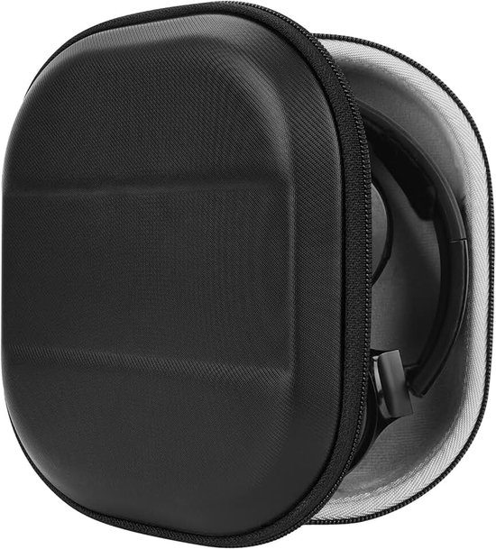 Shield oordopjes-/headsethoes compatibel met Skullcandy Crusher ANC 2/Evo, Hesh ANC en meer, vervangende harde schaal reisetui met kabelopslag (Zwart)