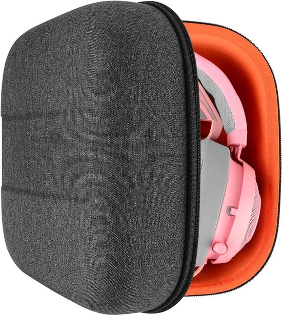 Shield oortelefoonhoes compatibel met Razer Kraken V4 Pro, BlackShark V3 Pro – Vervangende beschermende harde reistas met ruimte voor accessoires (Grijs)