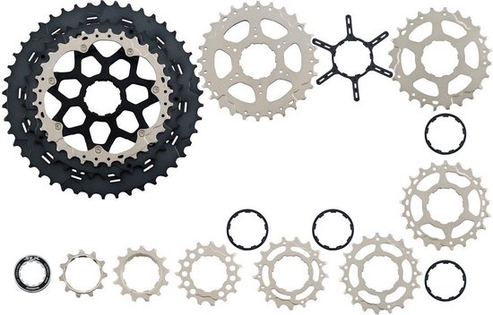 Shimano Cassette Slx M7000 11-40t 11s Aluminium Zilver/zwart van Shimano