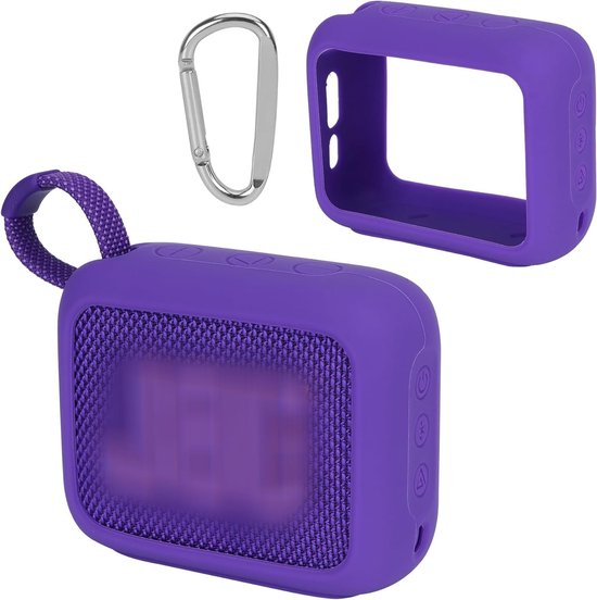 Siliconen Hoes voor JBL GO 4 Draagbare Bluetooth Luidspreker - Bescherming, Stijl en Duurzaamheid in Paars van Merkloos