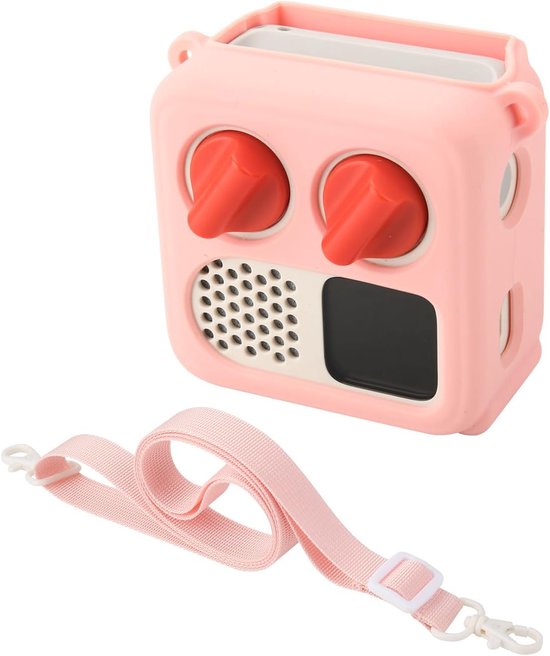 Siliconen Hoesje, Geschikt voor Yoto Mini (Editie 2024), Reistas met Verstelbare Schouderriem, Beschermhoes voor Yoto Mini-Speler, roze