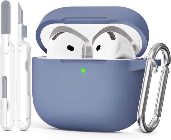 Siliconen Hoesje voor AirPods 4 (Lavendelblauw)