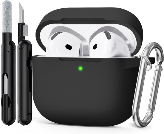 Siliconen Hoesje voor AirPods 4 (Zwart)