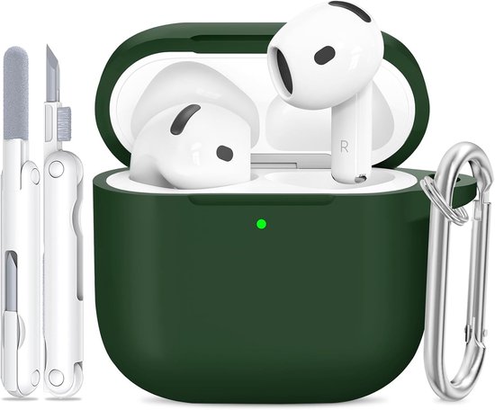 Siliconen voor AirPods 4 Hoes, A8-Dark