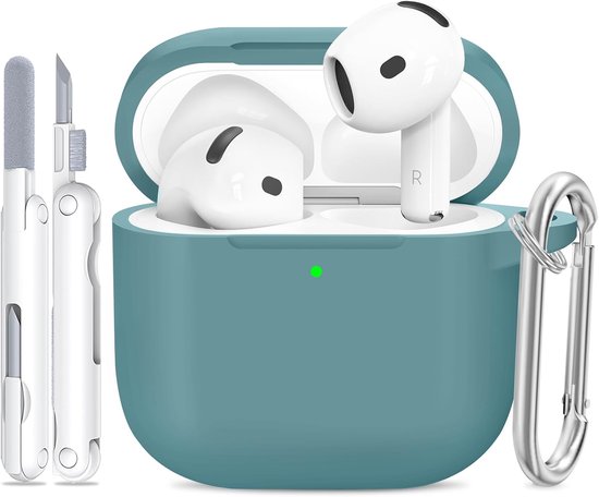 Siliconen voor AirPods 4 Hoes, B6-Denim Blue
