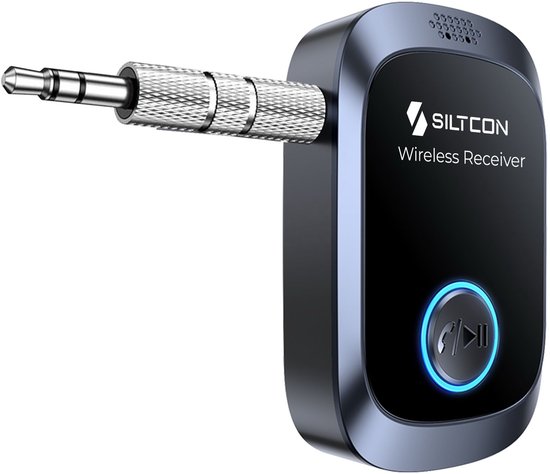 Siltcon® Bluetooth Receiver - BT 5.4 - 3.5MM AUX - Bluetooth Ontvanger - Bluetooth Audio Receiver - Bluetooth Auto via AUX - Aux Bluetooth - Handsfree Bellen - Universeel Auto, Speaker, Tablet, Laptop & Telefoon - USB-C Oplaadbaar - Incl. Aux kabel