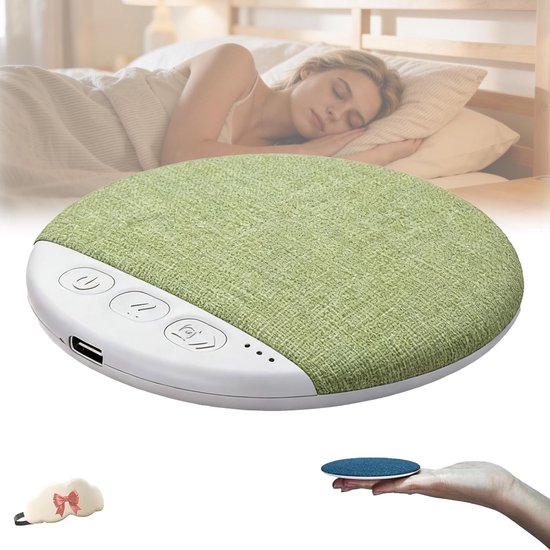 Slaapkussenluidspreker, Bluetooth-luidspreker voor onder het kussen, mini-slaaphulpmiddel met botgeleiding, stereobas, timer voor witte ruis en draadloze slaapondersteuning. (Groen)