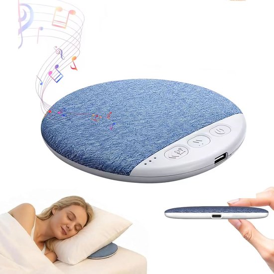 Slaapkussenluidspreker - Slaapsprekers - Witte Ruis - Slaapbalk - Bluetooth-luidspreker voor onder het kussen - Mini-slaaphulpmiddel met botgeleiding - Stereobas - Met timer - Draadloze - Slaapondersteuningsfunctie - 9.6*1.2CM van Merkloos