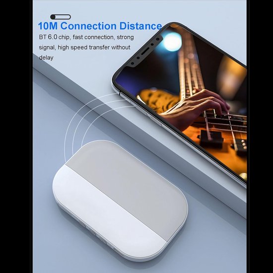 Slaapondersteunende speaker voor onder het kussen, draagbare speaker met beengeleiding, stereobas, volumeregeling via Bluetooth, geschikt voor zijslapers (grijs). van Merkloos