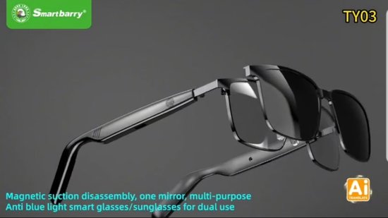 Smarbarry Ai Smart Audio Glasses - TY03 - Hands Free Calls - Bluetooth van Smarbarry