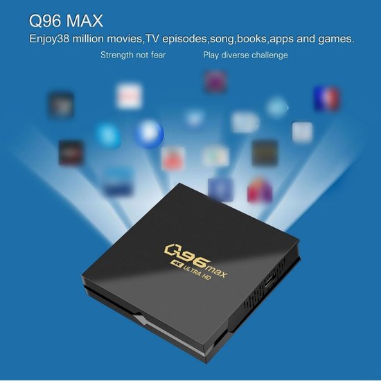 Smart TV Box - Mediaspeler Android - 4K Streaming - Quad-core processor - 15 x 8 x 3 cm - Zwart