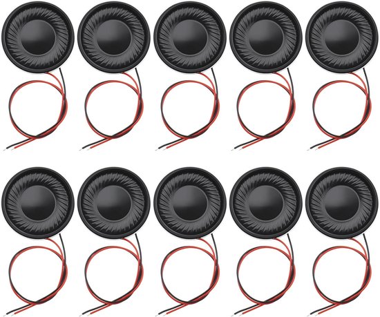 SnelShoppen - 10 Stuks 2W 8 Ohm Interne Magnetische Speakers 28mm Rond Mini Speakers voor Elektronische DIY Projecten, Radio, Intercom en Multimedia