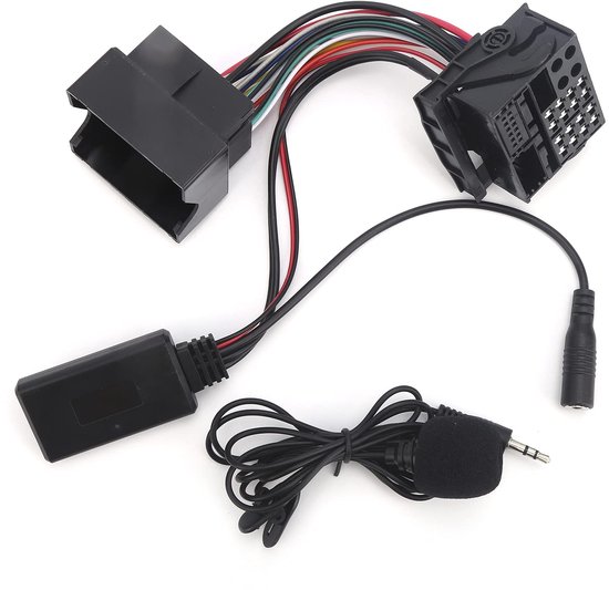 SnelShoppen - 12Pin Bluetooth 5.0 Aux Audio Adapter Auto Stereo Connector met Microfoon 59.1in Kabel voor Opel CD30 CDC40 CD70, Hoge Geluidskwaliteit