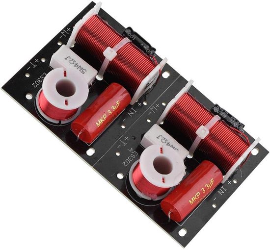SnelShoppen - 2 pcs Speaker Frequentie Splitter Paneel 400W HIFI 2-Weg Crossover Filter voor Hoge/Basse Speakers, 4-16 Ohm DIY Module
