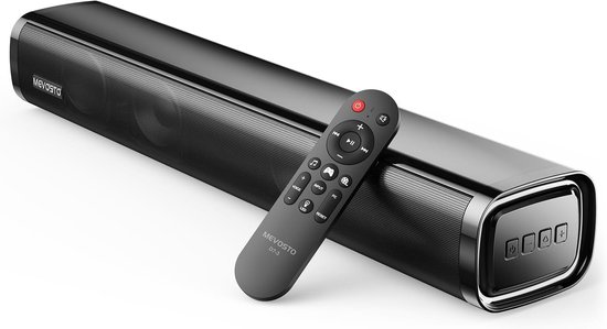 SnelShoppen - 2.1-kanaals mini-soundbar met geïntegreerde subwoofer, 60W tv-luidspreker voor pc/tv/projector, USB/AUX/optisch/BT5.4, compatibel met PS