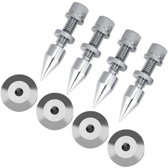 SnelShoppen - 4 Stuks Speaker Spikes, Isolatie Voet Pads voor HiFi Speaker, Gemaakt van Koper, Mooi, Hoogglans, Kr scratchbestendig, Schokbestendig, Z