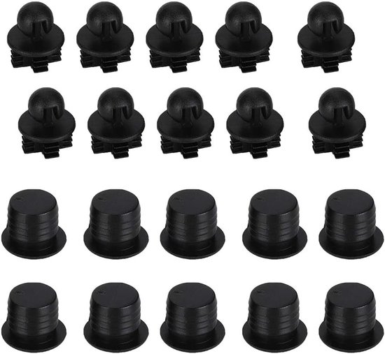 SnelShoppen - 8 Stuks Speaker Hoekbeschermers, Speaker Grille Frame Bevestigingsnet Deksel Clip Snap Knop voor Boekenplank Speakers - Rubber en Plasti