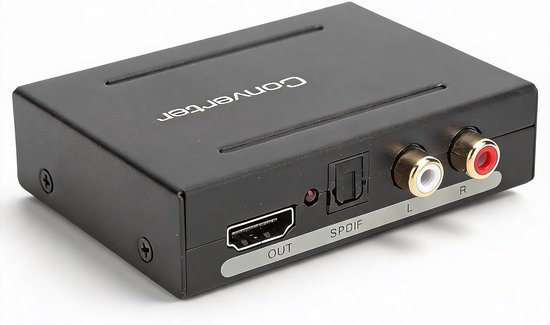 SnelShoppen - Audio Extractor Converter - Audio+ SPDIF+ R/L - Ondersteunt 4K30HZ - Aluminium Legering - Voor Projector, Display Apparaat, TV - Zwart