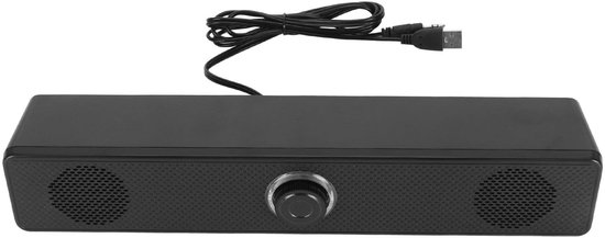 SnelShoppen - Bluetooth 5.0 Computer Soundbar, HiFi Stereo Desktop Luidspreker met 6 W Dual Full Range, AUX-aansluiting voor PC, Smartphone en Gaming