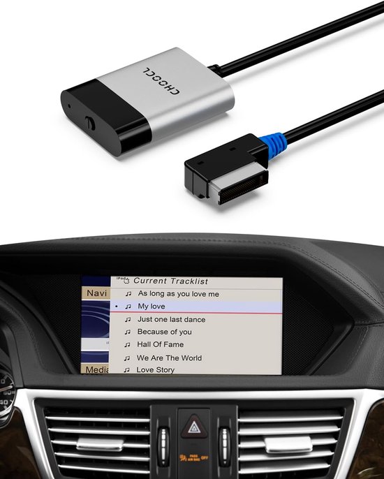 SnelShoppen - Bluetooth Car Adapter voor Mercedes-Benz 2008-2012 met AMI Aansluiting, Bluetooth Ontvanger met aptX-HD Geluid en AMI Kabel