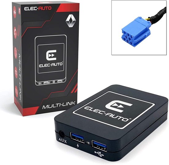 SnelShoppen - Bluetooth Interface USB MP3 Renault Auto - Hands-Free Streaming Audio - Oplader - Jack Plug - Onzichtbare Flush Behuizing - Originele Au