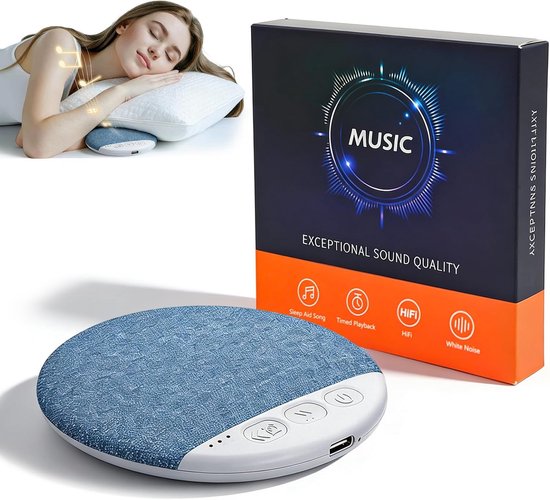 SnelShoppen - Bluetooth-kussenspeaker, Draagbare Speaker voor Onder het Kussen, Ideaal voor Diepe Slapers, Compact en Lichtgewicht, Perfect voor Thuis